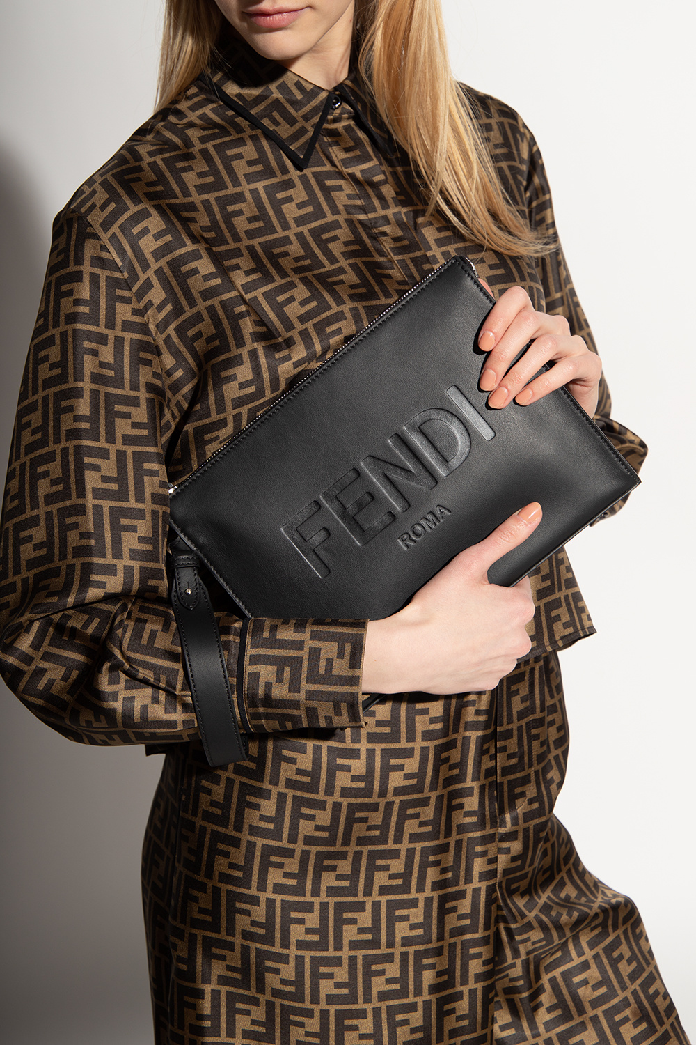 Fendi shearling belt outlet bag